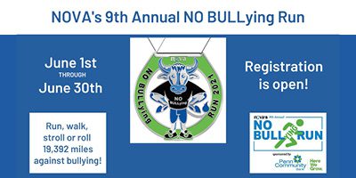 Registration is Open for NOVA’s Annual NO BULLying Run