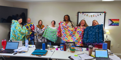Women of Shir Ami Donate Fleece Blankets to NOVA – Newtown, PA Patch